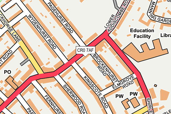 CR0 7AF map - OS OpenMap – Local (Ordnance Survey)