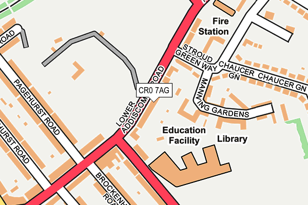 CR0 7AG map - OS OpenMap – Local (Ordnance Survey)