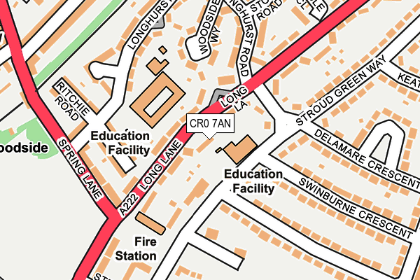 CR0 7AN map - OS OpenMap – Local (Ordnance Survey)