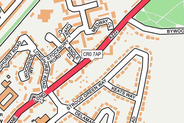 CR0 7AP map - OS OpenMap – Local (Ordnance Survey)