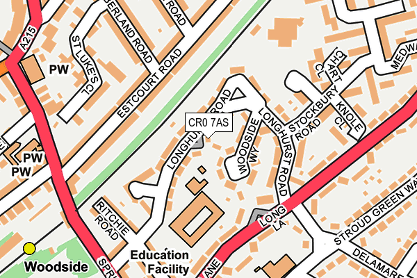 CR0 7AS map - OS OpenMap – Local (Ordnance Survey)