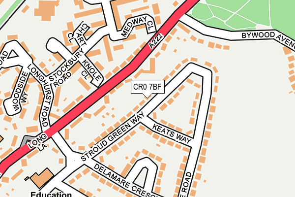 CR0 7BF map - OS OpenMap – Local (Ordnance Survey)