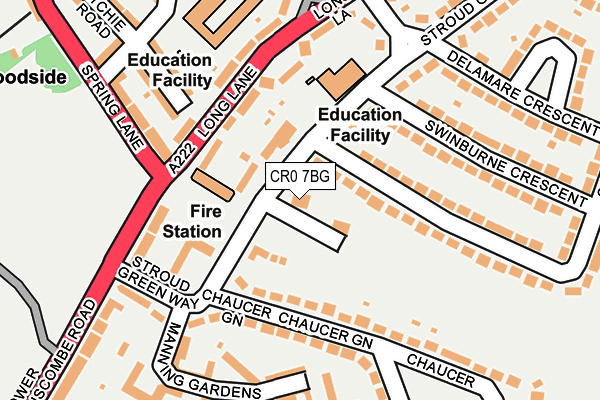 CR0 7BG map - OS OpenMap – Local (Ordnance Survey)