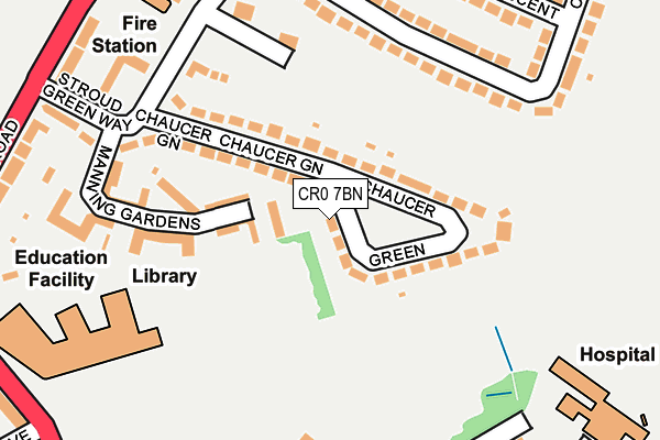 CR0 7BN map - OS OpenMap – Local (Ordnance Survey)