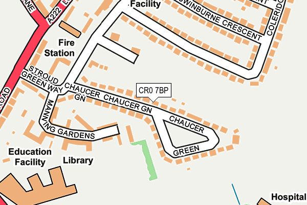 CR0 7BP map - OS OpenMap – Local (Ordnance Survey)