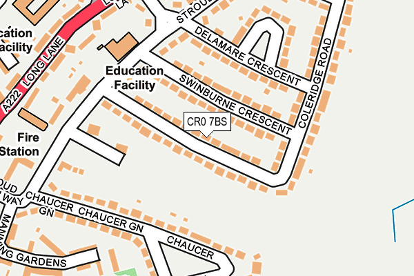 CR0 7BS map - OS OpenMap – Local (Ordnance Survey)