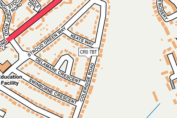 CR0 7BT map - OS OpenMap – Local (Ordnance Survey)