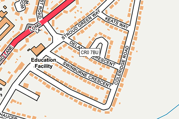 CR0 7BU map - OS OpenMap – Local (Ordnance Survey)