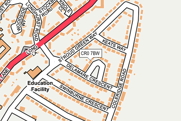 CR0 7BW map - OS OpenMap – Local (Ordnance Survey)