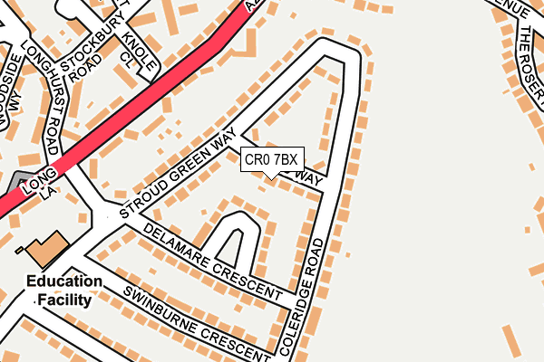 CR0 7BX map - OS OpenMap – Local (Ordnance Survey)