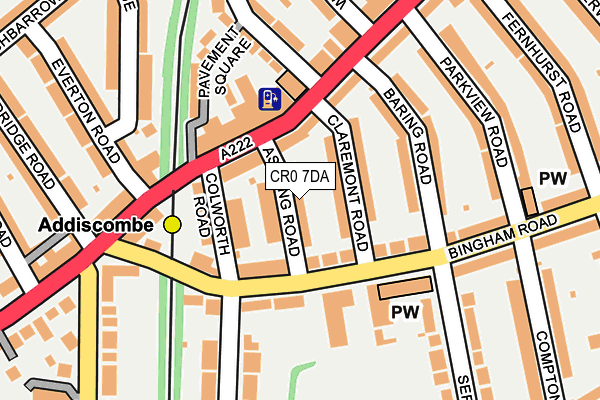 CR0 7DA map - OS OpenMap – Local (Ordnance Survey)