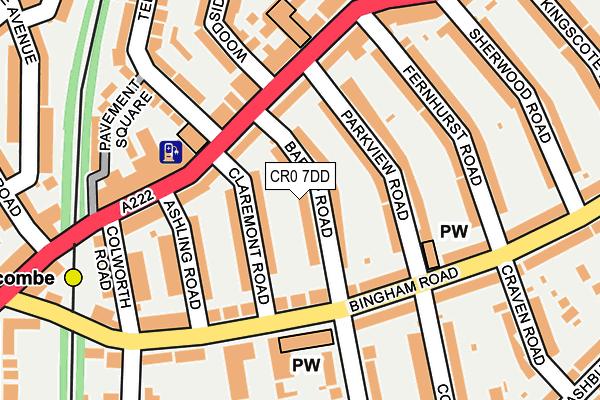 CR0 7DD map - OS OpenMap – Local (Ordnance Survey)