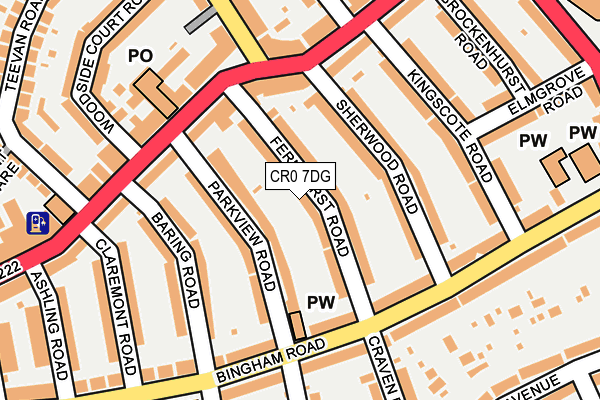 CR0 7DG map - OS OpenMap – Local (Ordnance Survey)