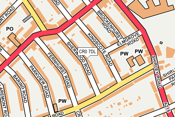 CR0 7DL map - OS OpenMap – Local (Ordnance Survey)