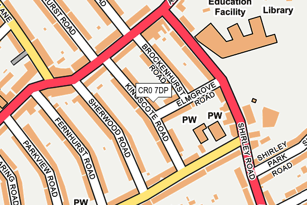 CR0 7DP map - OS OpenMap – Local (Ordnance Survey)