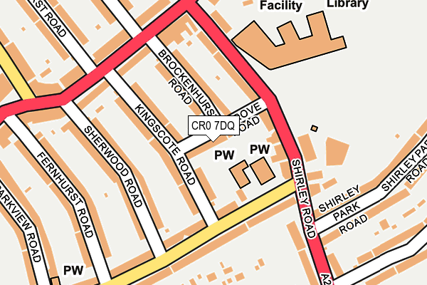 CR0 7DQ map - OS OpenMap – Local (Ordnance Survey)