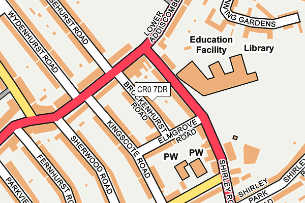 CR0 7DR map - OS OpenMap – Local (Ordnance Survey)