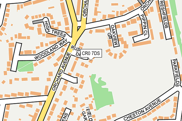 CR0 7DS map - OS OpenMap – Local (Ordnance Survey)