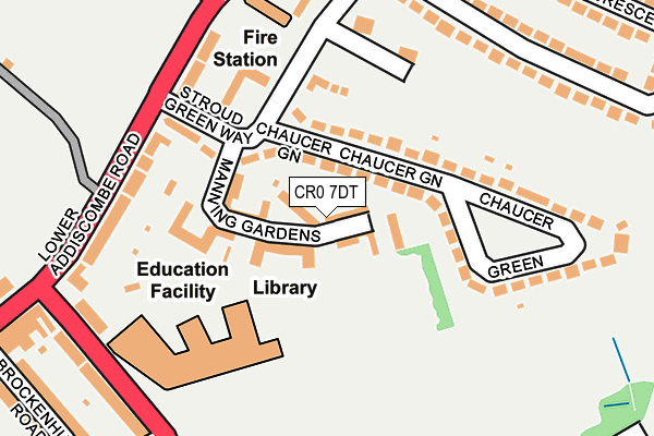 CR0 7DT map - OS OpenMap – Local (Ordnance Survey)