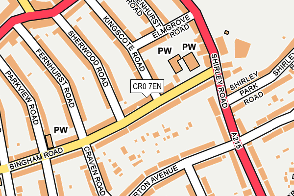 CR0 7EN map - OS OpenMap – Local (Ordnance Survey)