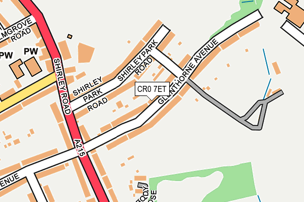 CR0 7ET map - OS OpenMap – Local (Ordnance Survey)