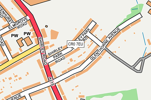 CR0 7EU map - OS OpenMap – Local (Ordnance Survey)