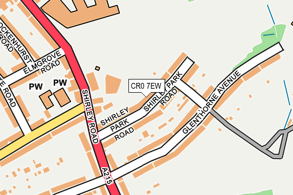 CR0 7EW map - OS OpenMap – Local (Ordnance Survey)