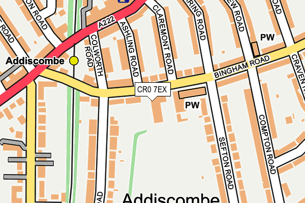 CR0 7EX map - OS OpenMap – Local (Ordnance Survey)