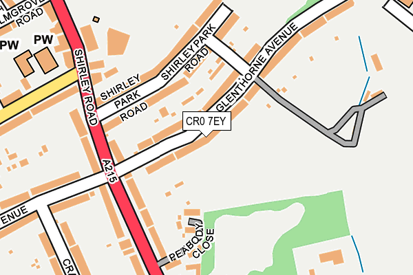 CR0 7EY map - OS OpenMap – Local (Ordnance Survey)