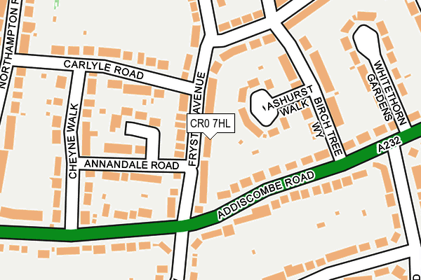 CR0 7HL map - OS OpenMap – Local (Ordnance Survey)