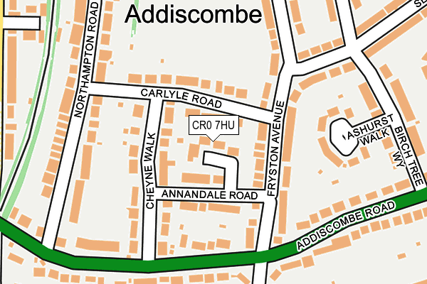 CR0 7HU map - OS OpenMap – Local (Ordnance Survey)