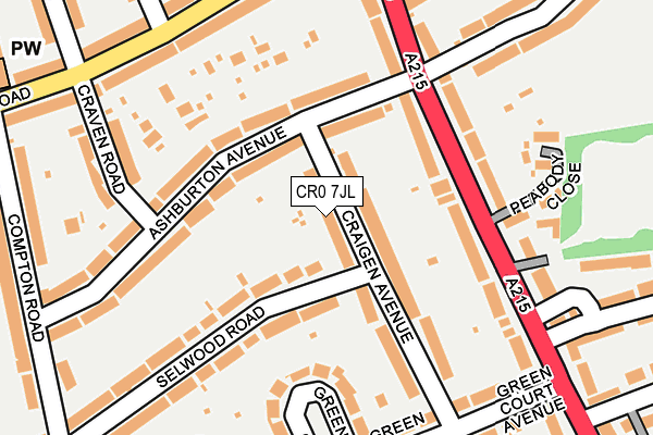 CR0 7JL map - OS OpenMap – Local (Ordnance Survey)