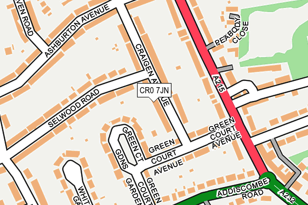 CR0 7JN map - OS OpenMap – Local (Ordnance Survey)