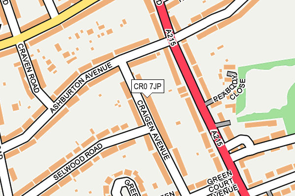 CR0 7JP map - OS OpenMap – Local (Ordnance Survey)