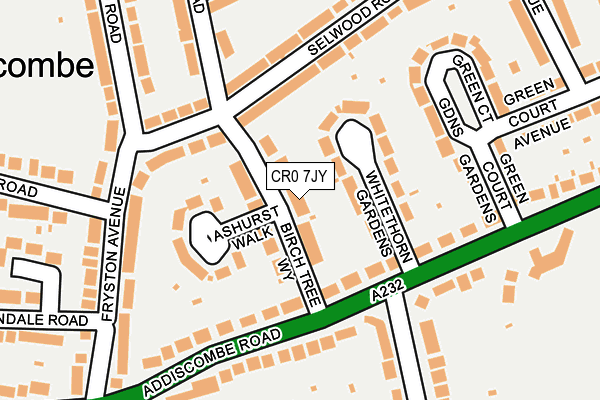 CR0 7JY map - OS OpenMap – Local (Ordnance Survey)