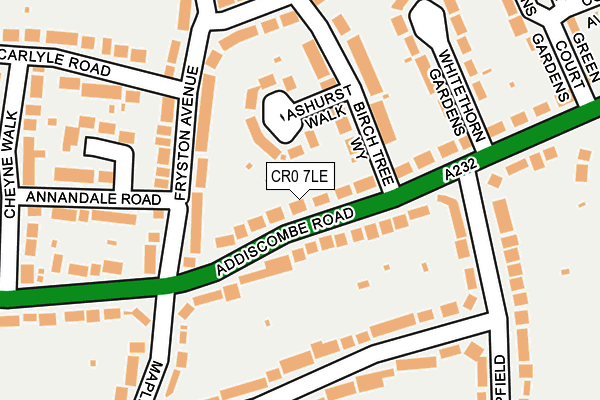 CR0 7LE map - OS OpenMap – Local (Ordnance Survey)