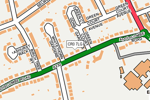 CR0 7LG map - OS OpenMap – Local (Ordnance Survey)