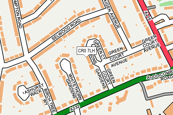 CR0 7LH map - OS OpenMap – Local (Ordnance Survey)