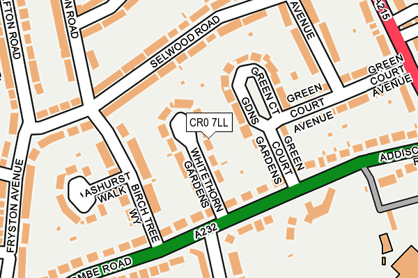 CR0 7LL map - OS OpenMap – Local (Ordnance Survey)
