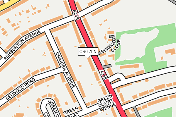 CR0 7LN map - OS OpenMap – Local (Ordnance Survey)