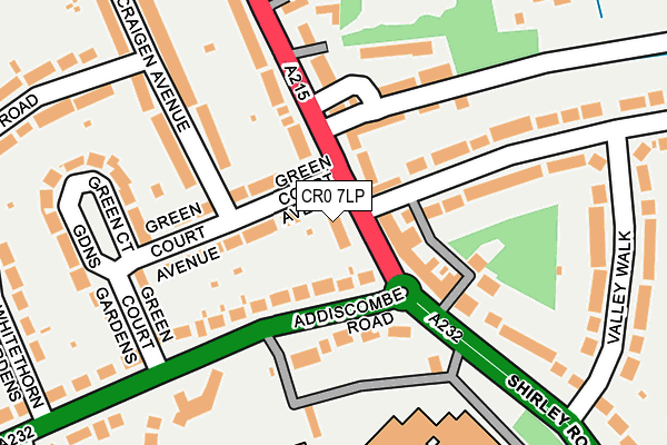 CR0 7LP map - OS OpenMap – Local (Ordnance Survey)