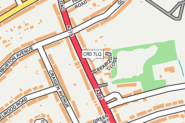 CR0 7LQ map - OS OpenMap – Local (Ordnance Survey)