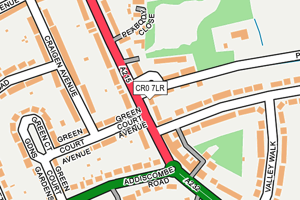 CR0 7LR map - OS OpenMap – Local (Ordnance Survey)