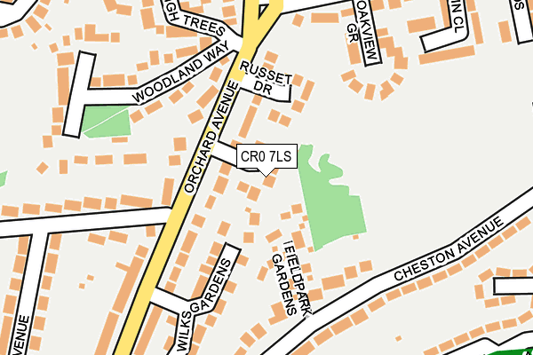 CR0 7LS map - OS OpenMap – Local (Ordnance Survey)