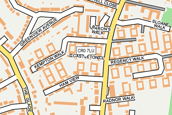 CR0 7LU map - OS OpenMap – Local (Ordnance Survey)