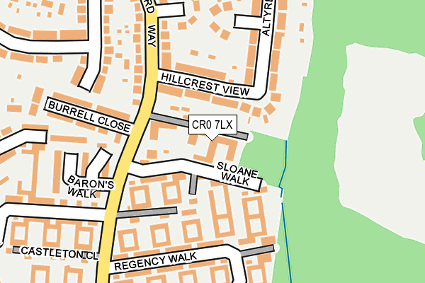 CR0 7LX map - OS OpenMap – Local (Ordnance Survey)