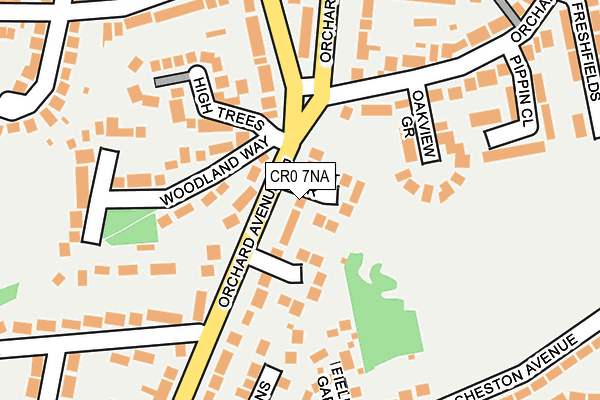 CR0 7NA map - OS OpenMap – Local (Ordnance Survey)