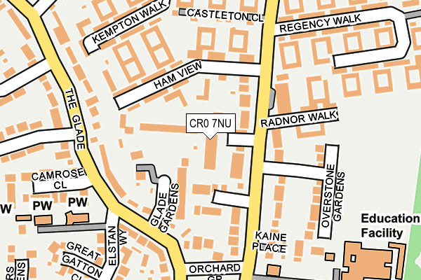 CR0 7NU map - OS OpenMap – Local (Ordnance Survey)