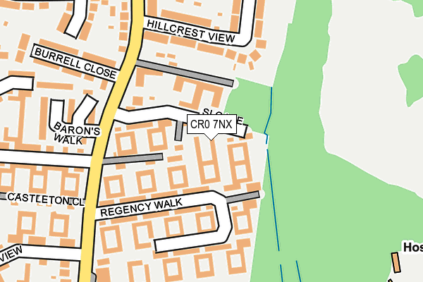 CR0 7NX map - OS OpenMap – Local (Ordnance Survey)
