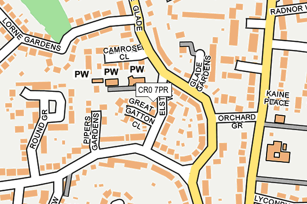 CR0 7PR map - OS OpenMap – Local (Ordnance Survey)